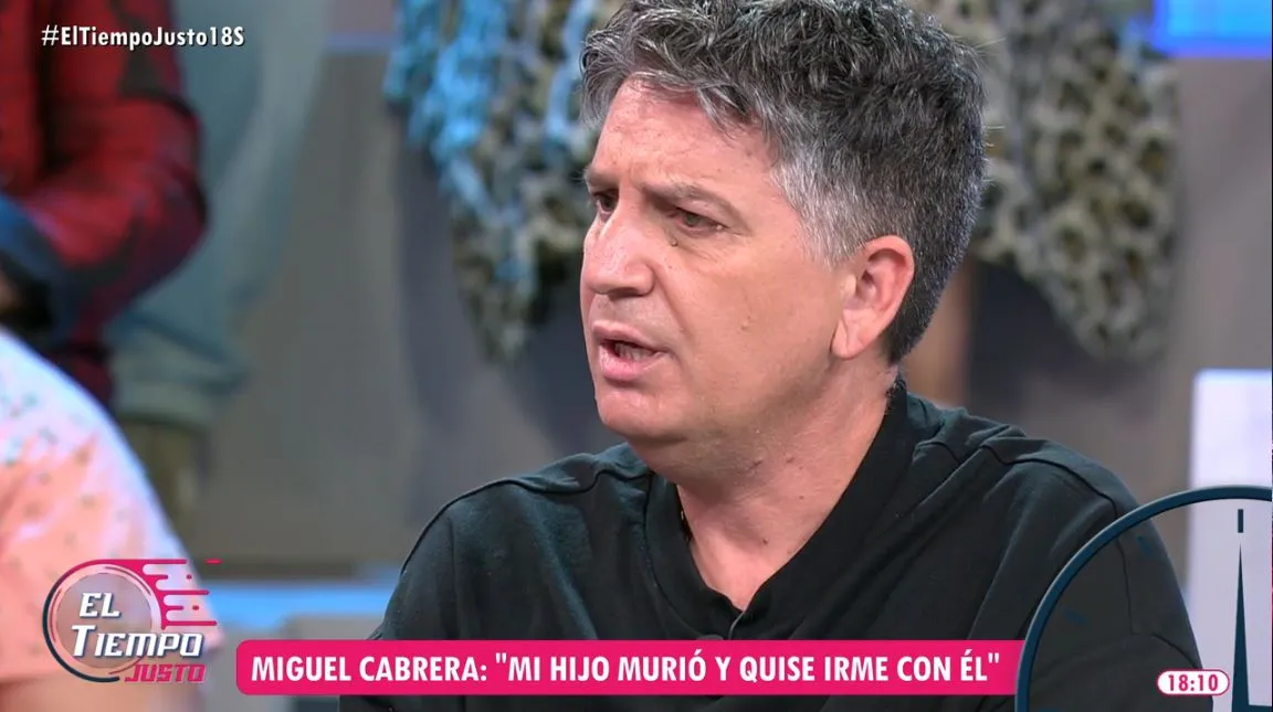 Miguel Ángel Cabrera, de Camela, habla en 'El tiempo justo' de la donación de órganos de su hijo fallecido.