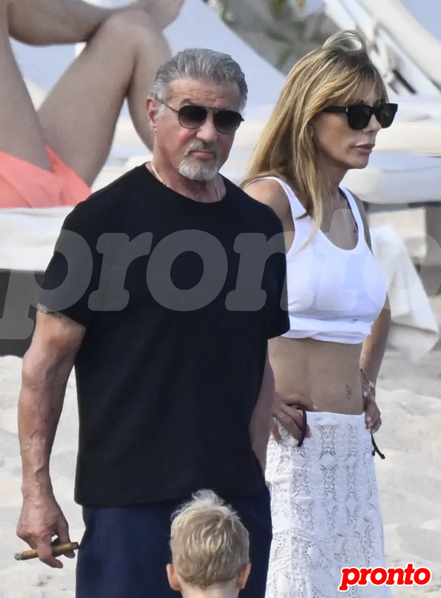 Sylvester Stallone junto a su esposa, Jennifer Flavin