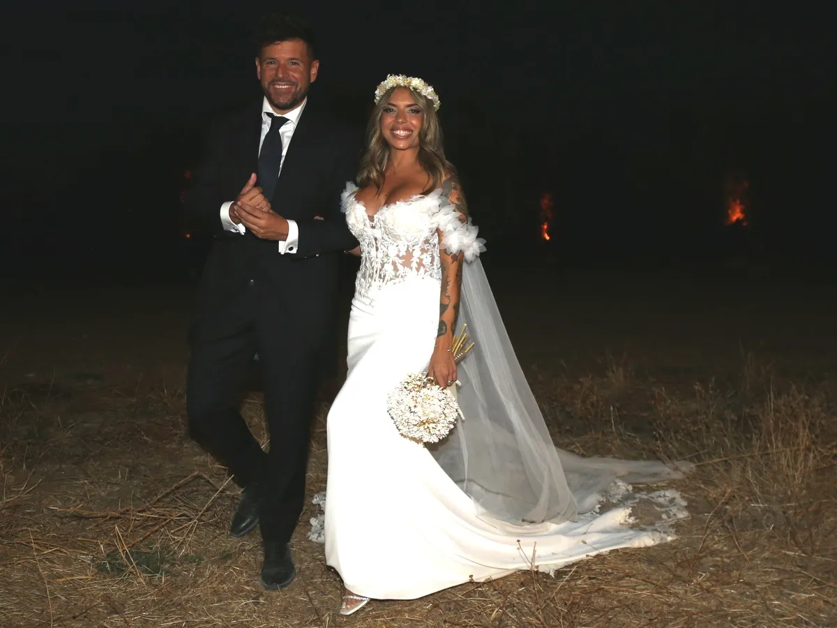Pablo López y Laura Rubio recién casados