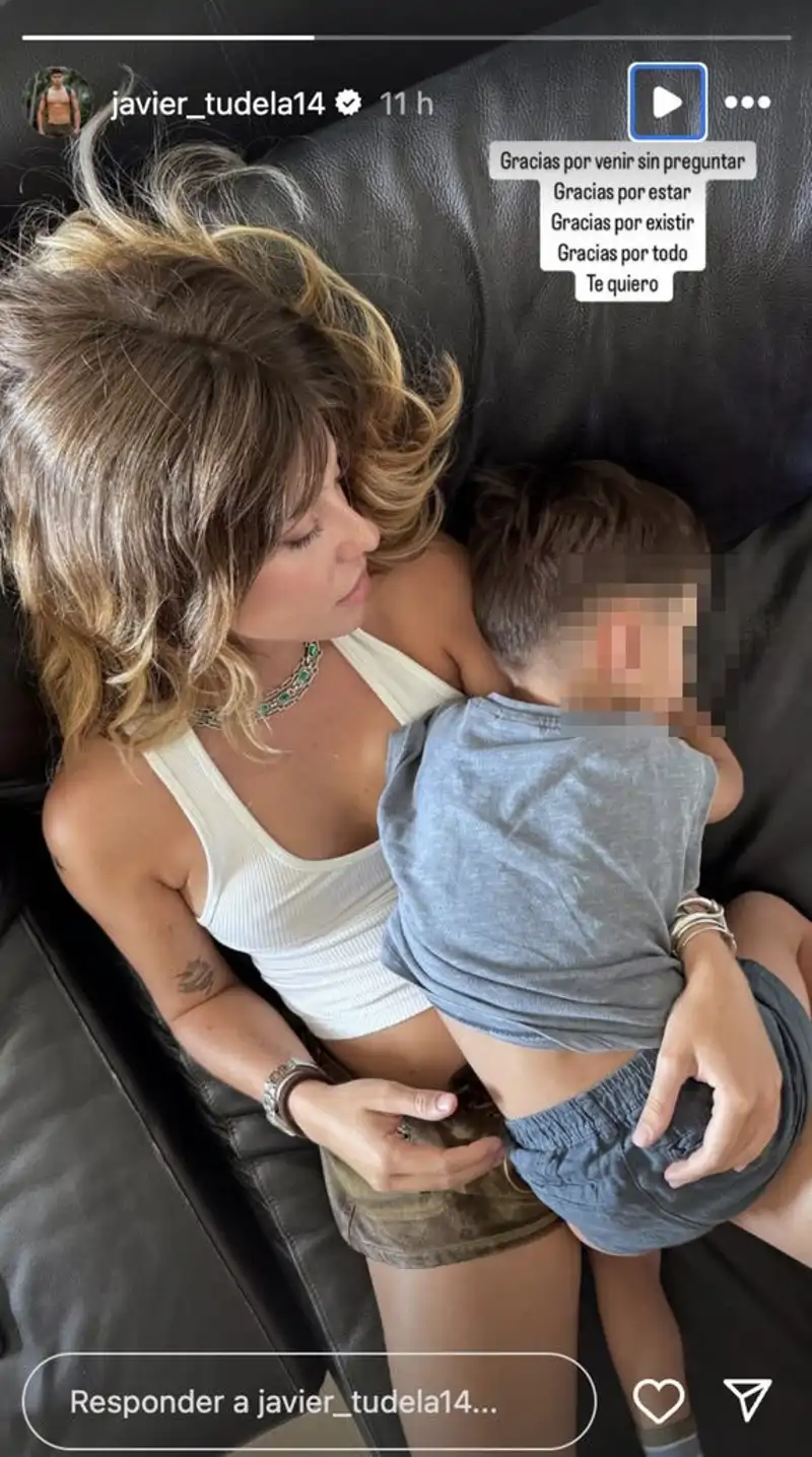 Anita Matamoros con su sobrino.