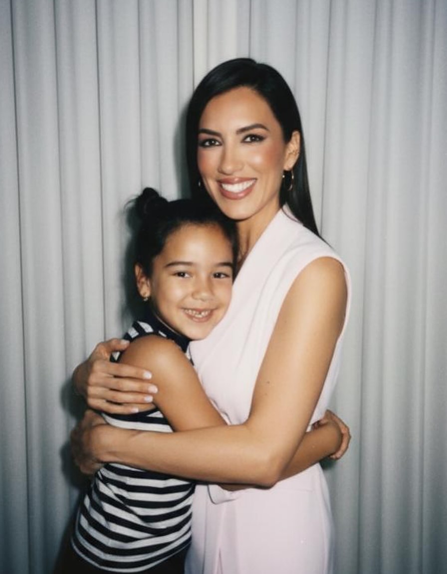 Patricia Pardo se abraza a ella misma con 7 años gracias a la Inteligencia Artificial: las increíbles fotos