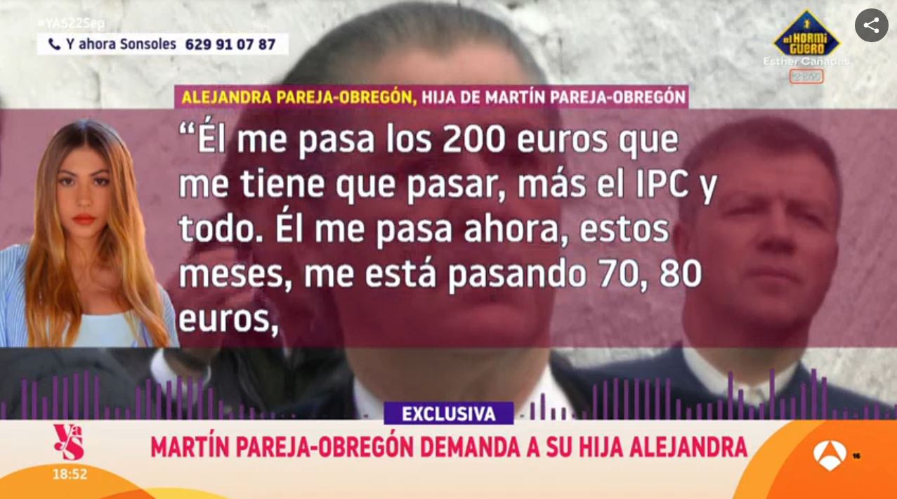 Alejandra, la hija de Martín Pareja-Obregón, habla de la demanda de su padre.