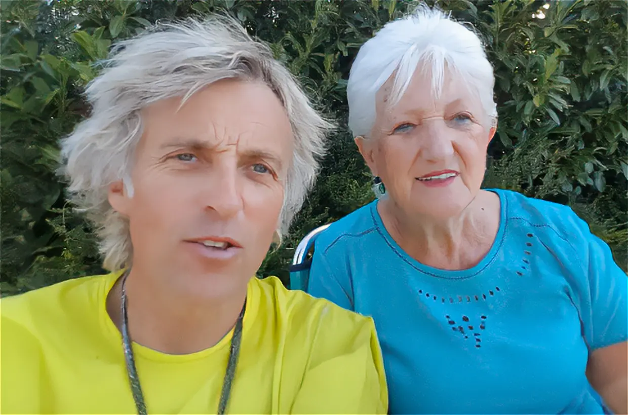 Jesús Calleja y su madre