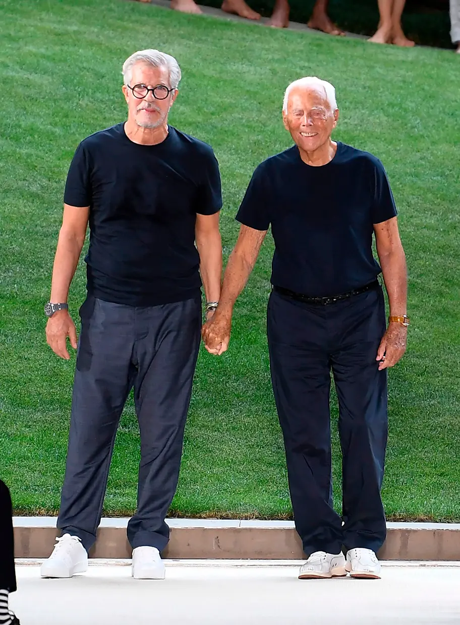 Giorgio Armani con su pareja, Leo Dell’Orco.