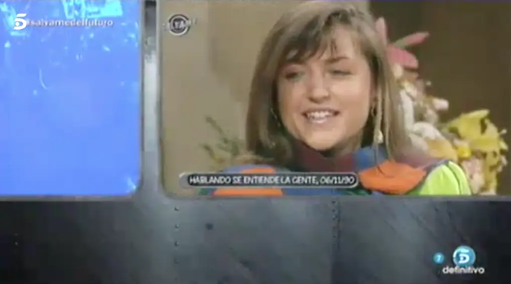 Lydia Lozano en su debut en la tele 1990.