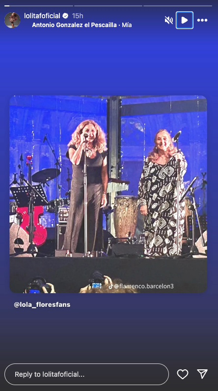 Lolita canta con su hermana Antonia, la más desconocida de su familia