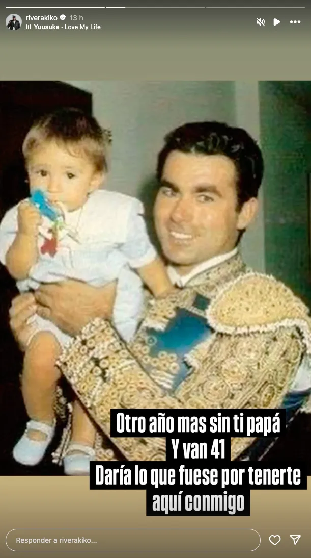 story de Kiko Rivera en el aniversario de muerte de Paquirri
