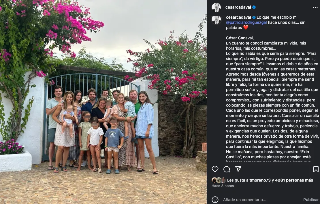 Foto de la familia de Patricia y César Cadaval