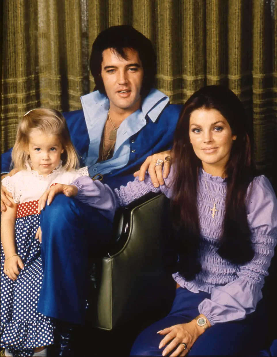 Elvis, Priscilla y Lisa Marie Presley
