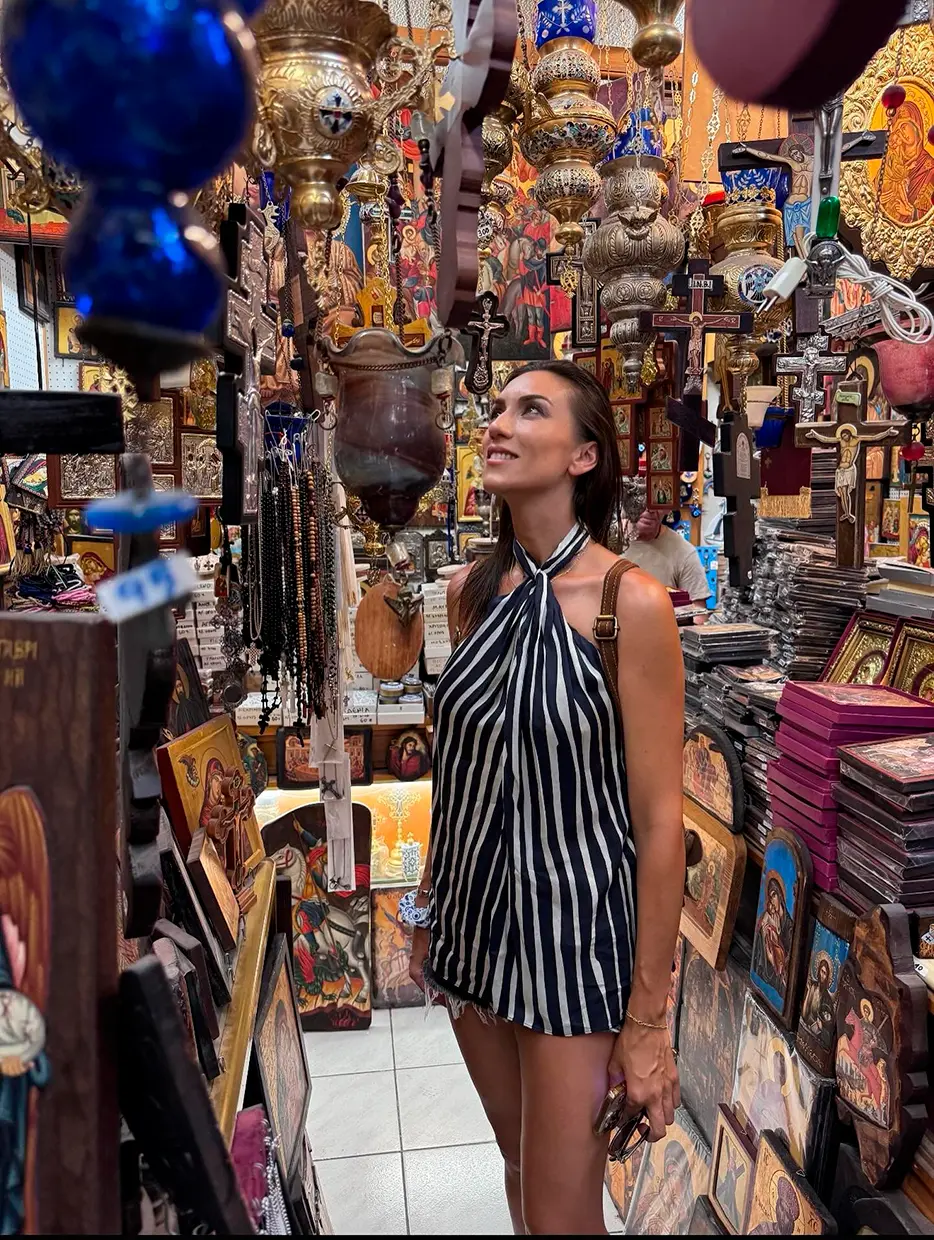 Patricia Pardo durante un viaje