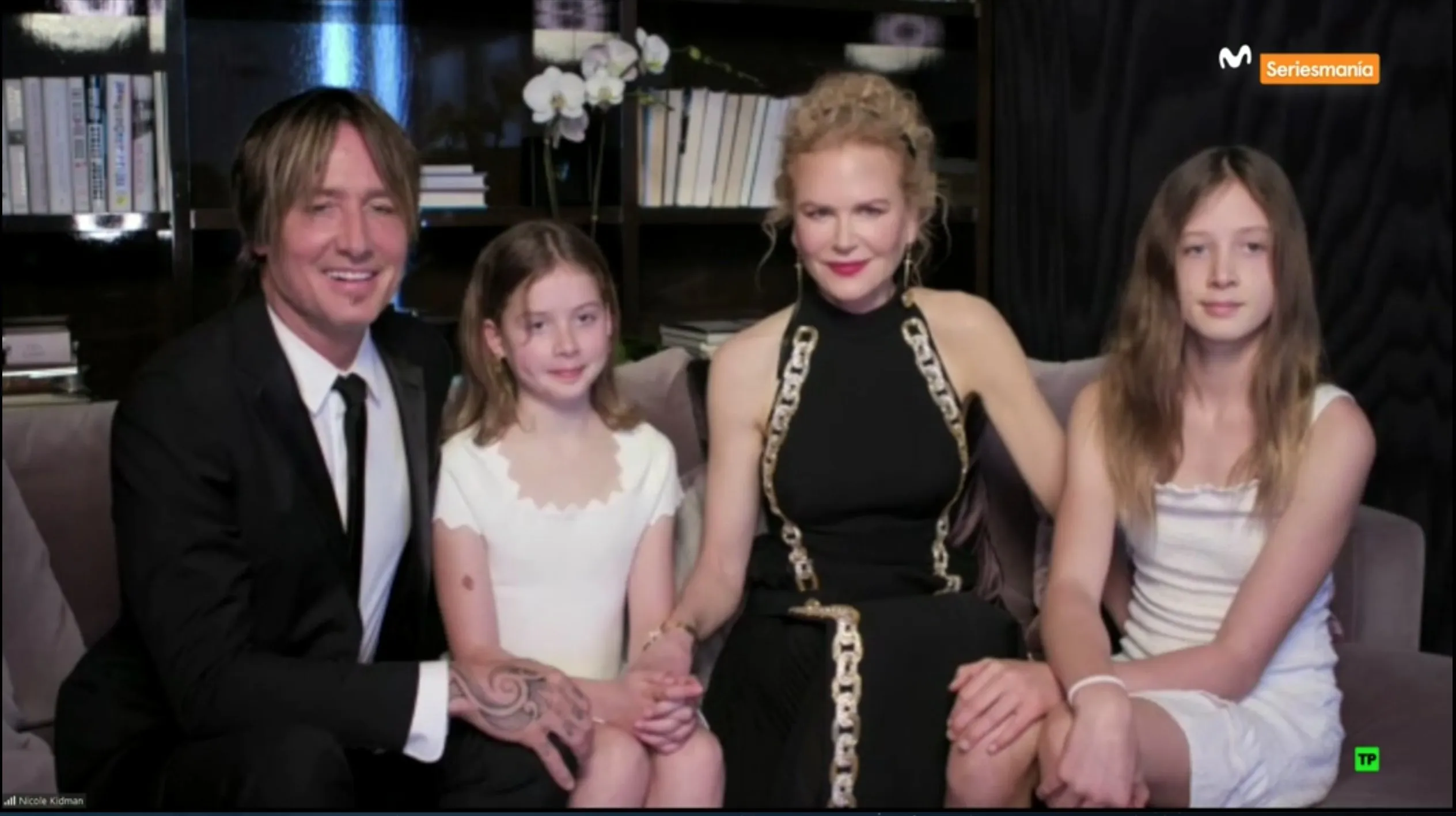 Nicole Kidman y Keith Urban, con sus hijas.