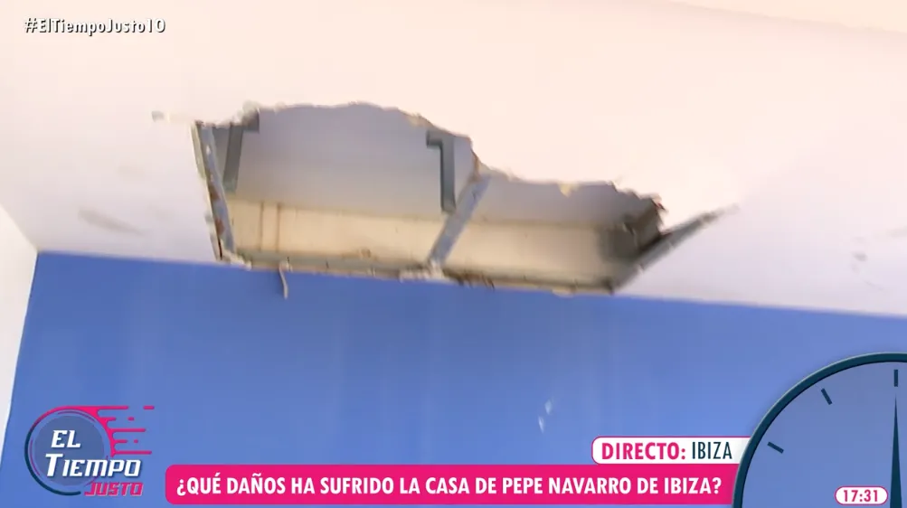 Pepe Navarro ha mostrado en directo los desperfectos en su casa de Ibiza tras las intensas lluvias.
