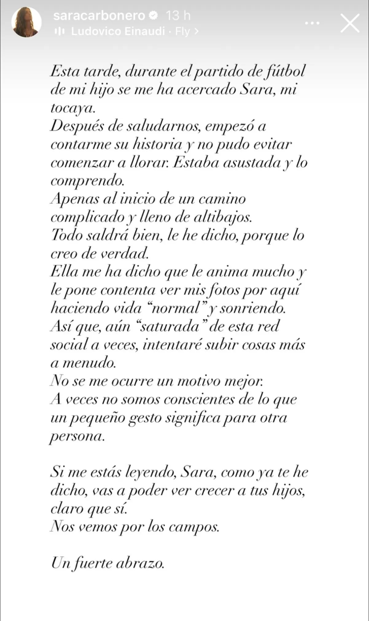 Redes sociales de Sara Carbonero