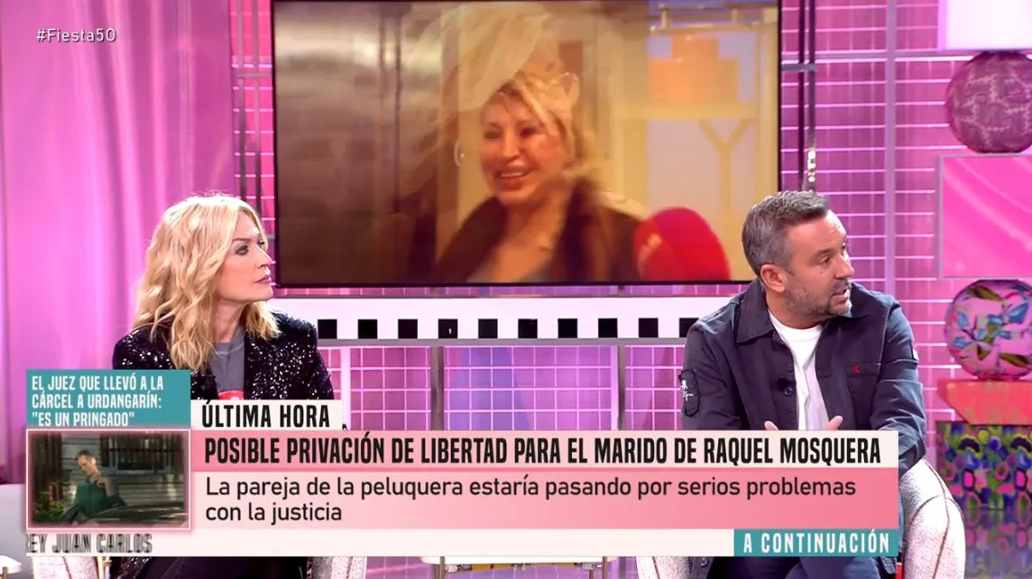 En 'Fiesta' hablan de la "privación de libertad" del marido de Raquel Mosquera en Francia.
