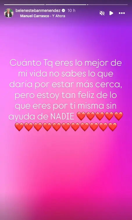 belen esteban mensaje hija andrea responde jesulin