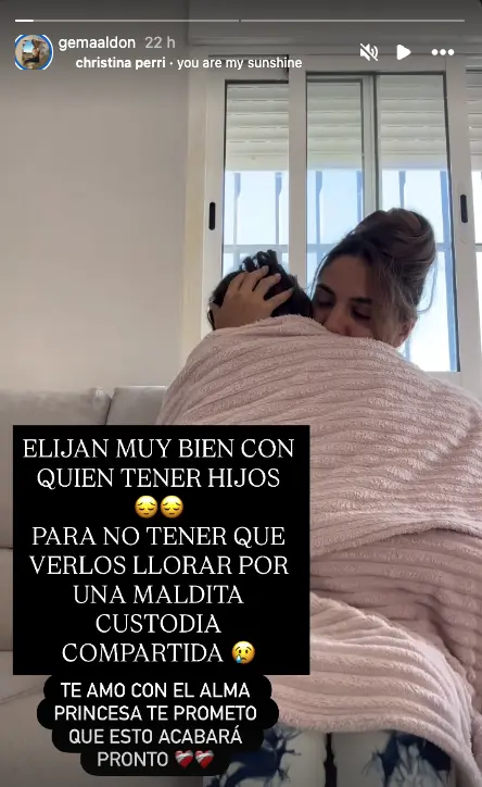gema aldón llorando hija