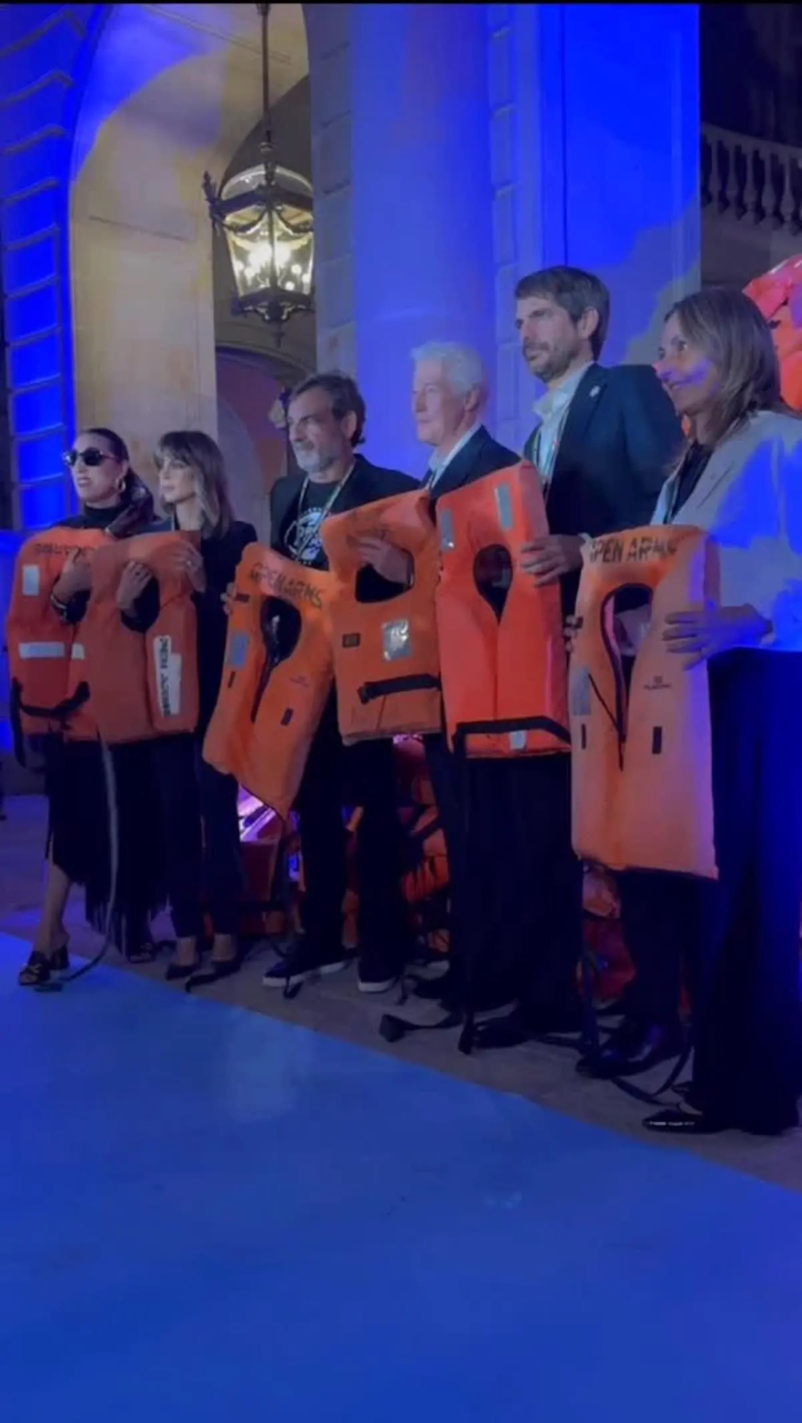 Richard Gere y Alejandra acto Openarms