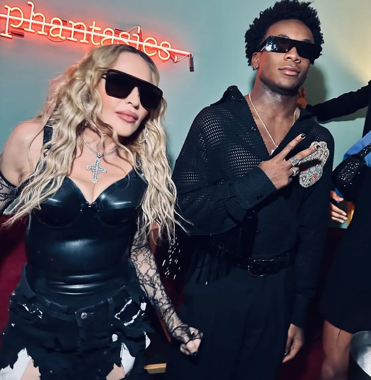Madonna con su hijo David