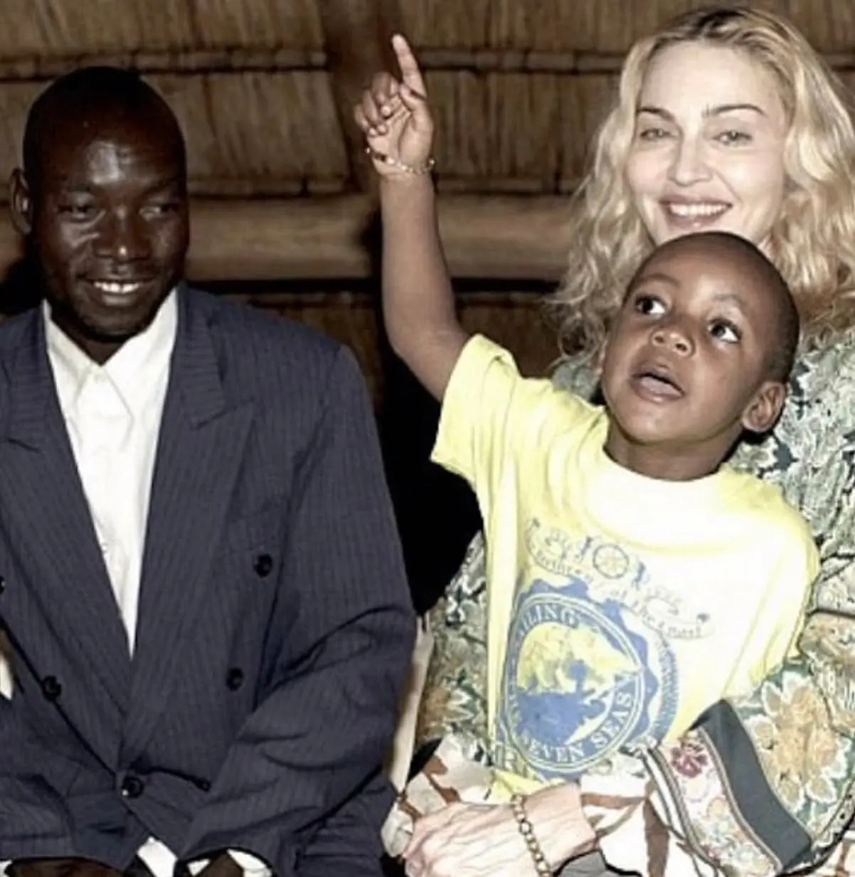 Madonna con su hijo David