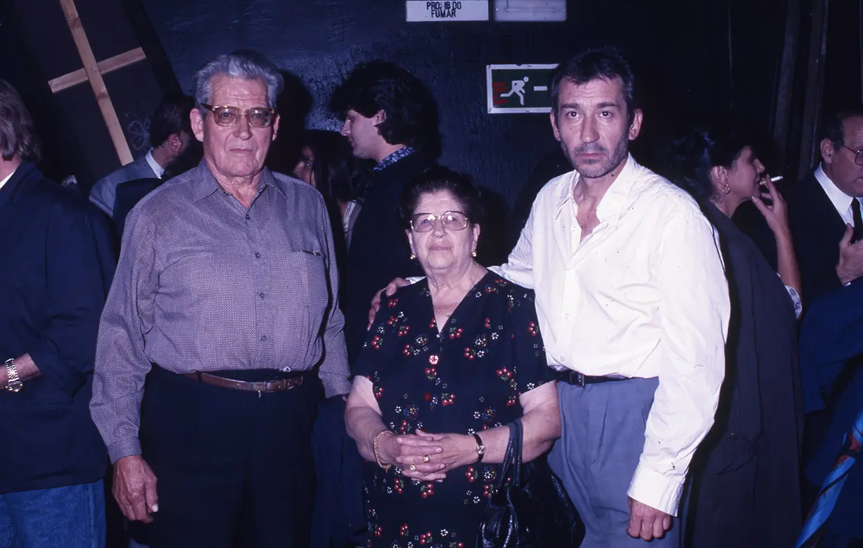 José Sacristán con sus padres, Venancio y Natividad.
