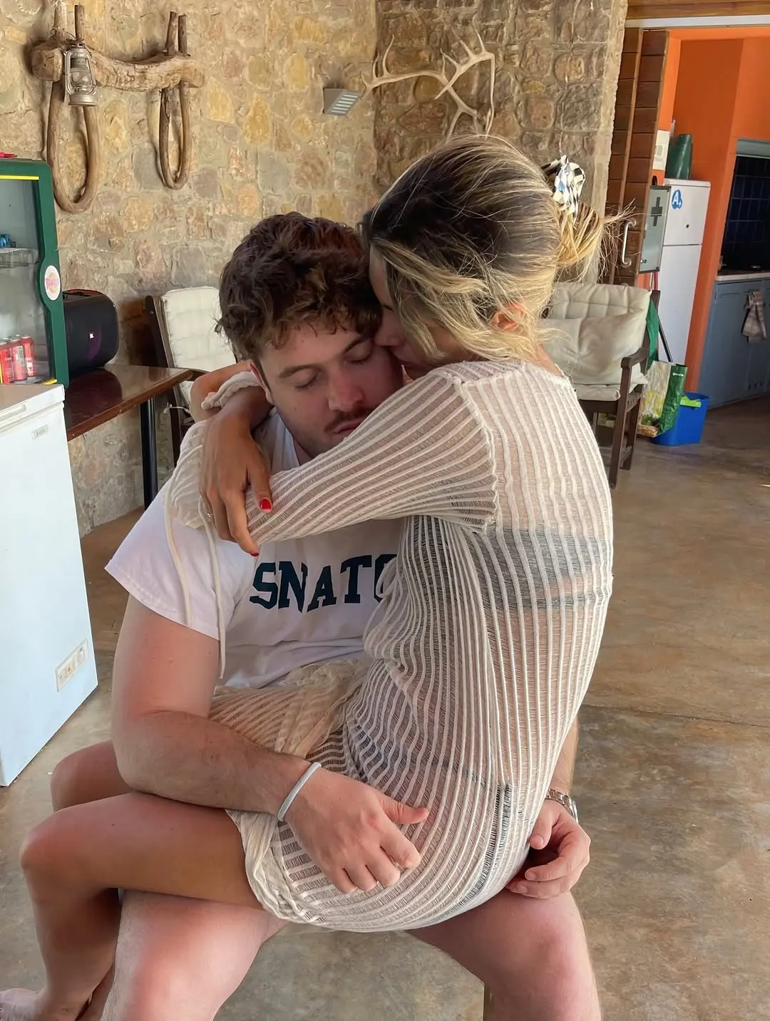 Anna Ferrer y Mario Cristóbal, su futuro marido.