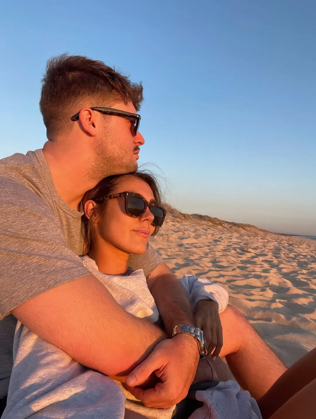 Anna Ferrer y Mario Cristóbal, su futuro marido.