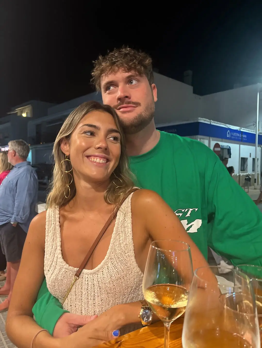 Anna Ferrer y Mario Cristóbal, su futuro marido.