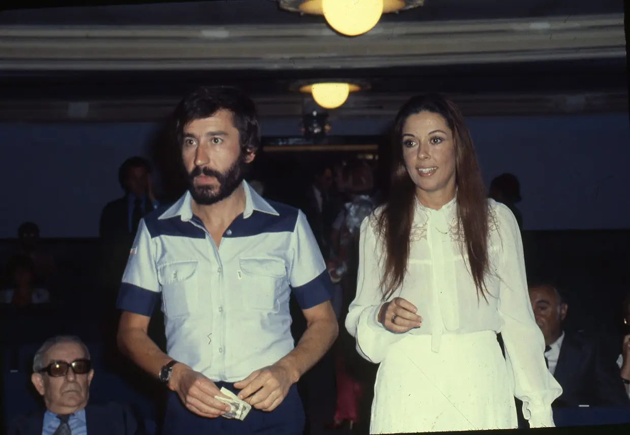 José Sacristán con la actriz catalana Mónica Rándall.