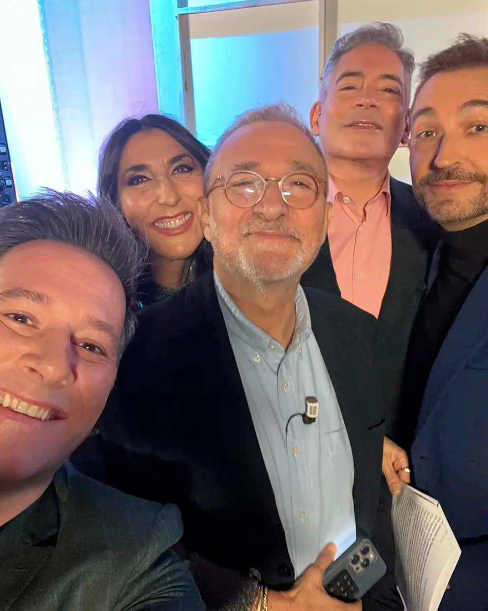 Xavier Sardà y Boris Izaguirre con Frank Blanco, Paz Padilla y Carlos Latre en TardeAR.