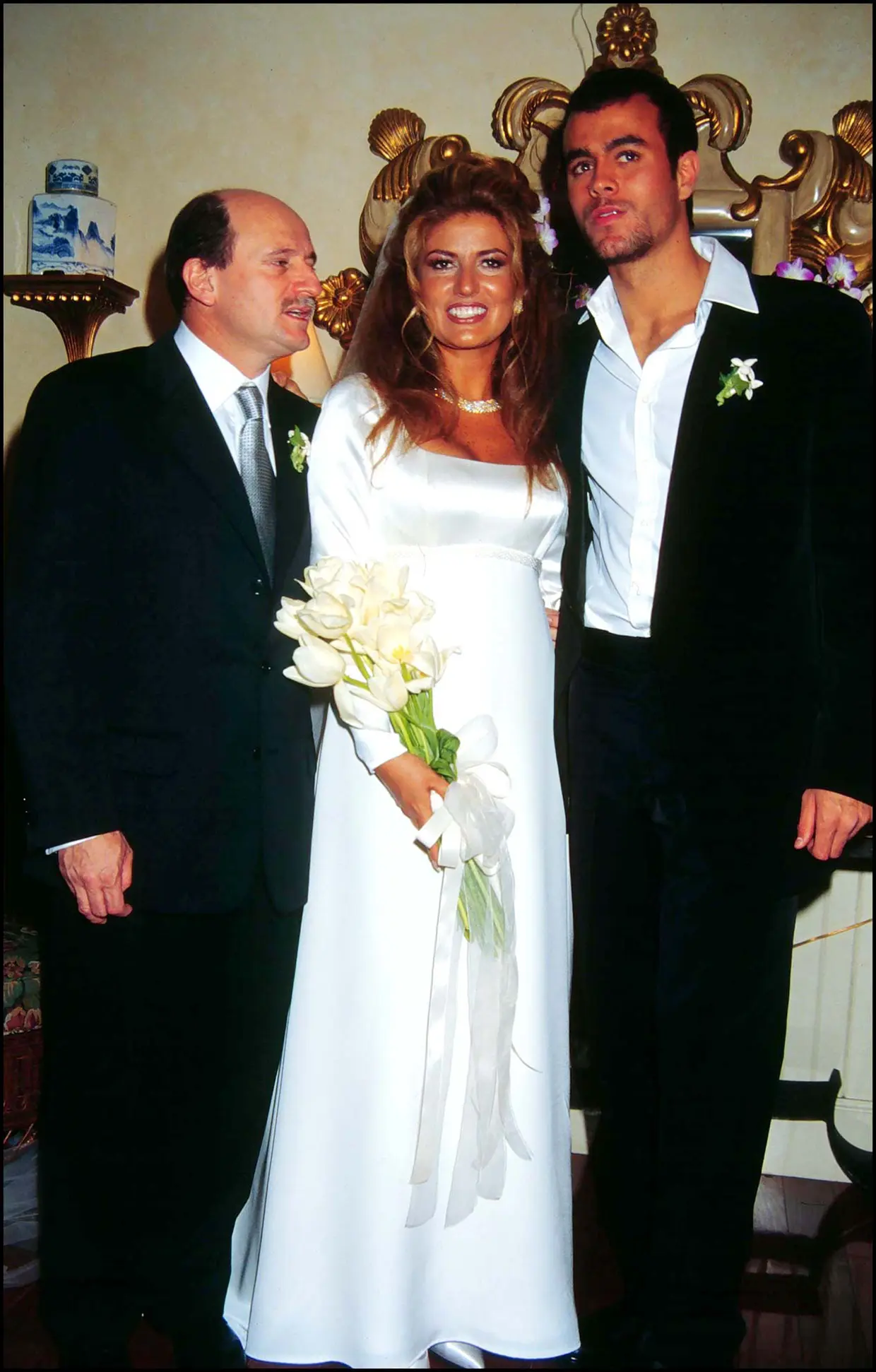 Enrique Iglesias en la boda de Julio Iglesias.