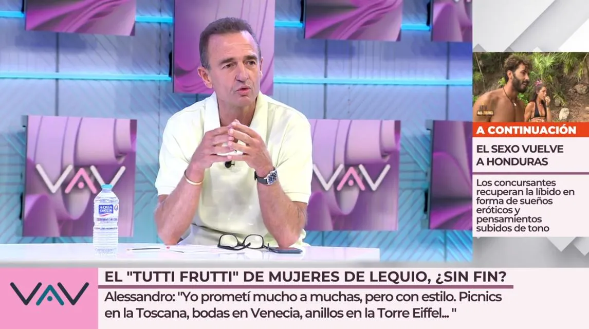 Patricia Pardo critica a Alessandro Lequio en 'Vamos a ver'.