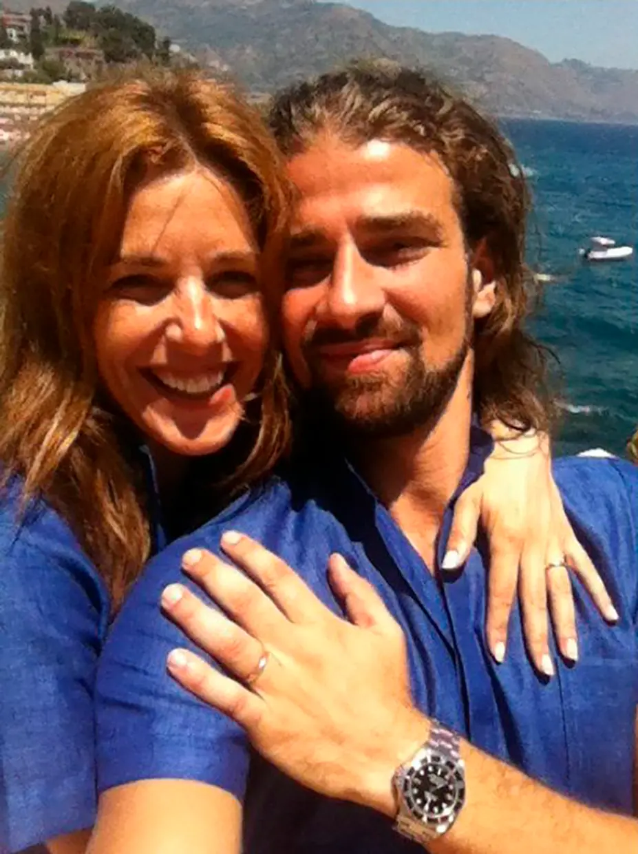 Raquel Sánchez y Mario Biondo, de recién casados.
