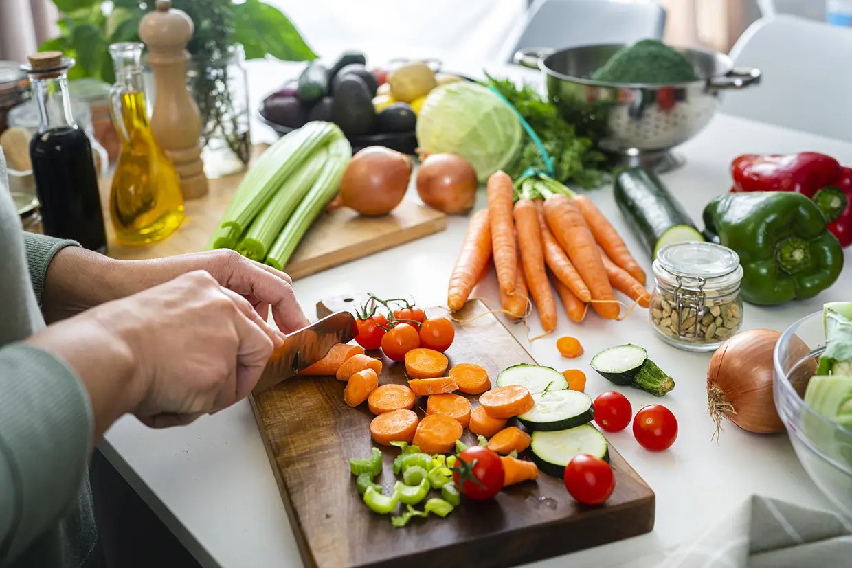 Cocinando vegetales