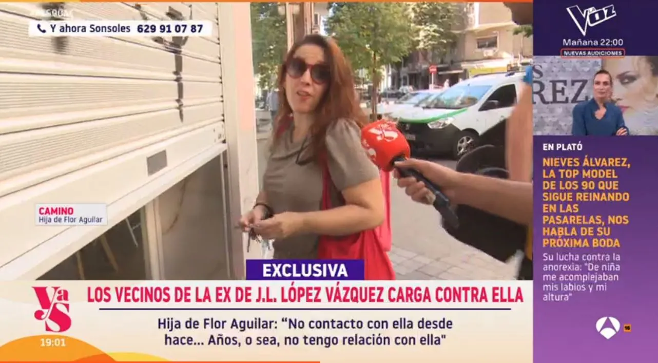 Una de las hijas de Flor Aguilar y José Luis López Vázquez.