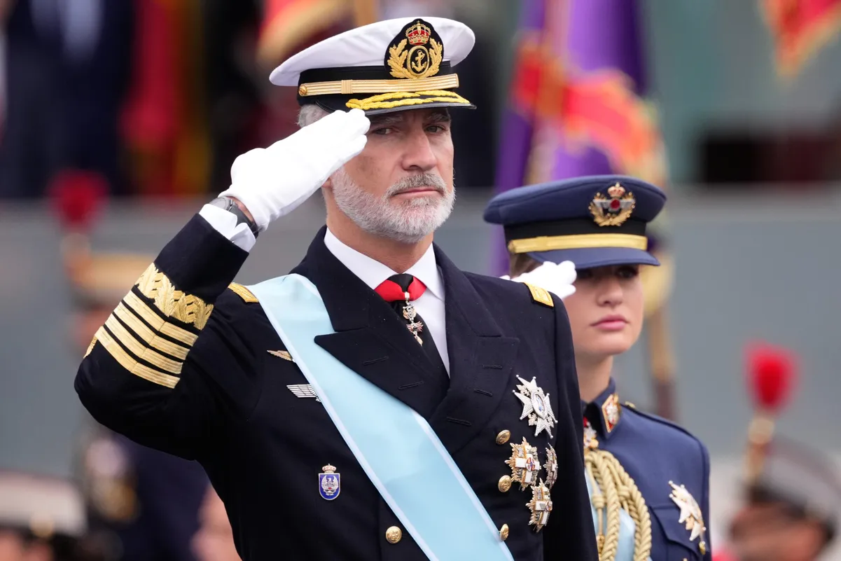 El rey Felipe VI en el desfile de las Fuerzas Armadas