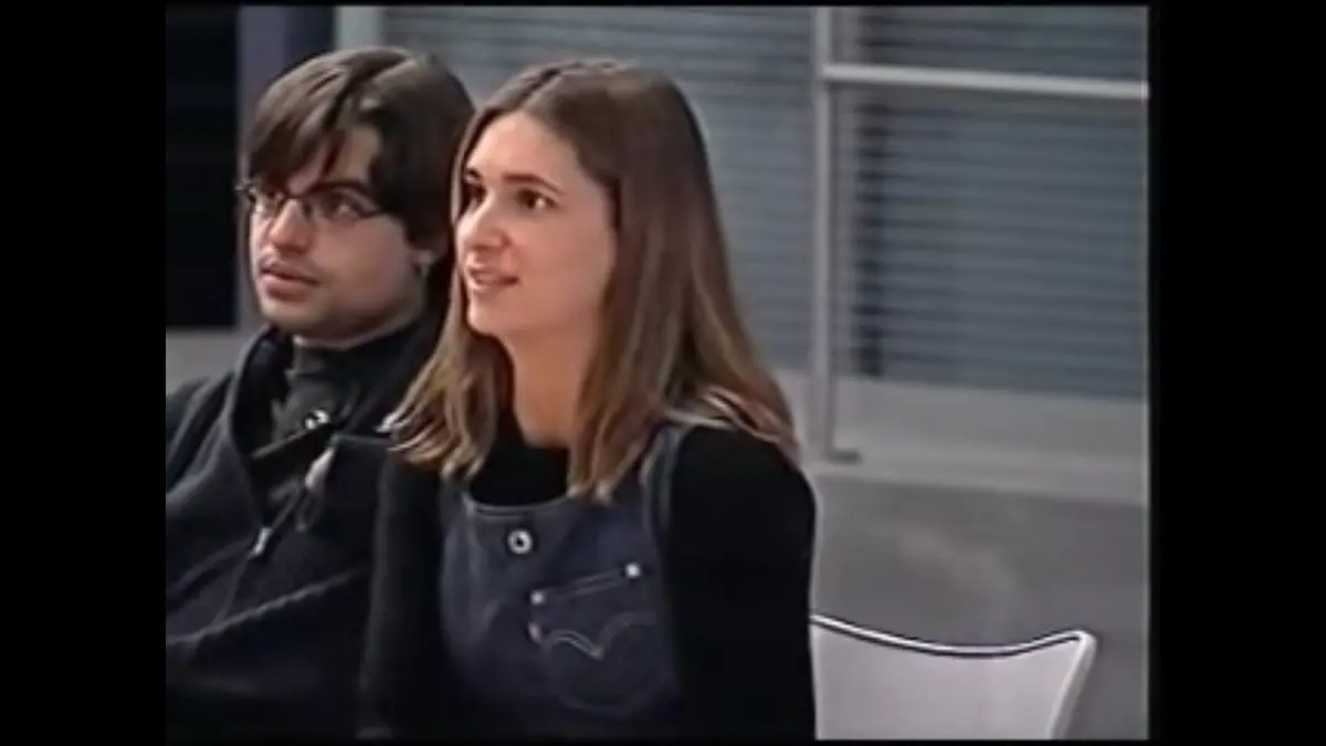 Noemí Galera y Manu Guix, antes, en 'Operación Triunfo 2001'.