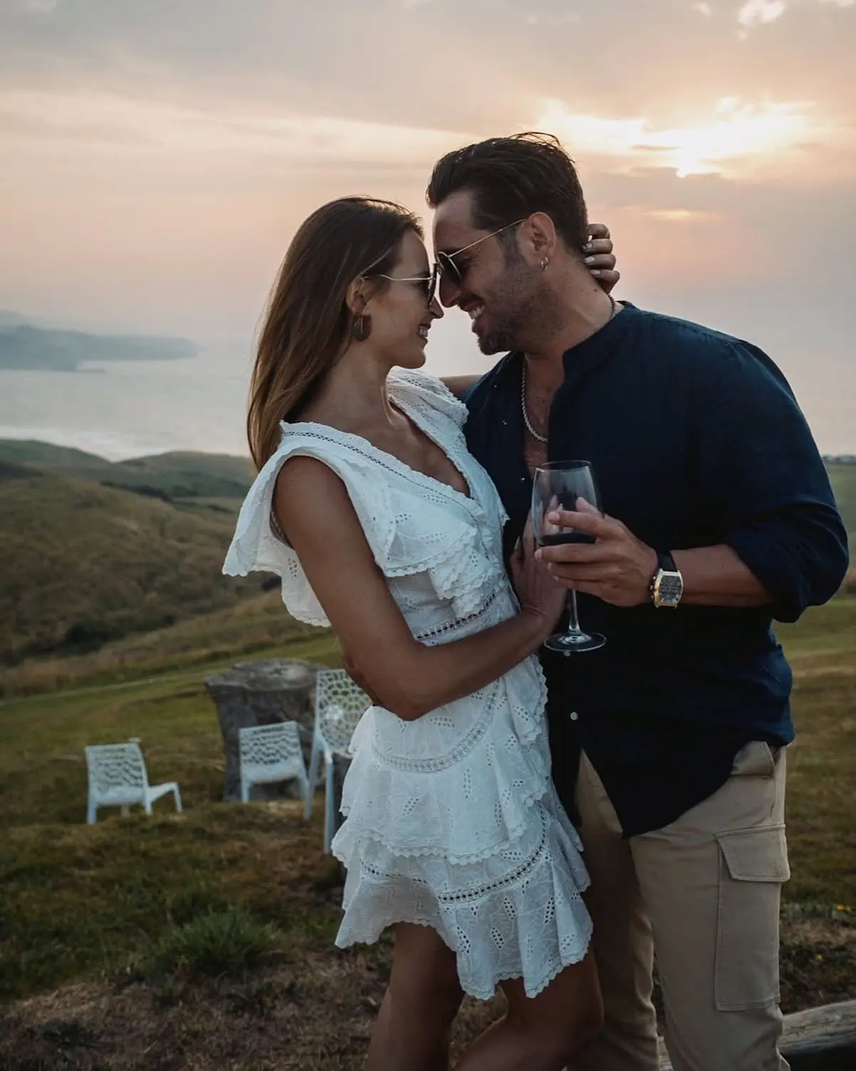 David Bustamante con su novia Yana Olina