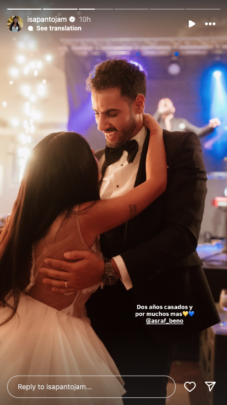Isa Pantoja y Asraf celebran su 2º aniversario de boda