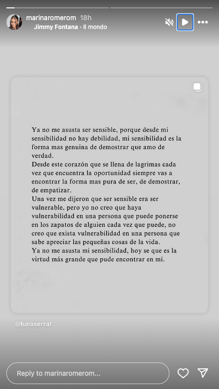 Marina Romero, nuera de Makoke: sus aplaudidas palabras en plena lucha contra la enfermedad