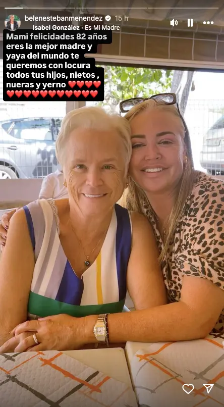 Belén Esteban felicita el cumpleaños a su madre, Carmen Menéndez: lo que le ha regalado