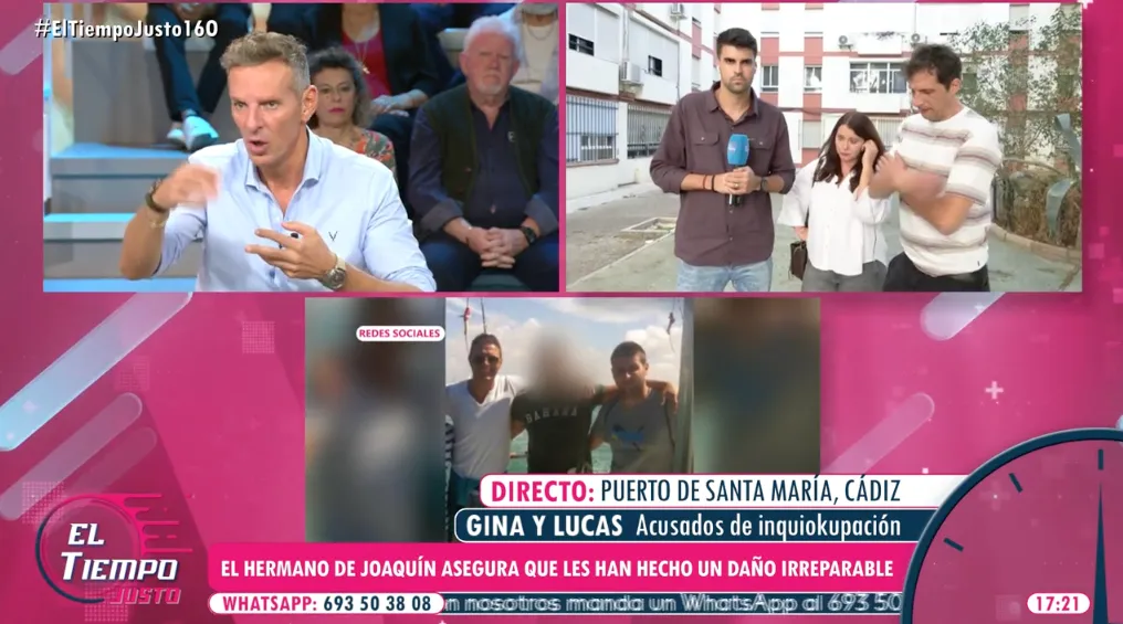 El tiempo justo entrevista a Gina y Lucas, excuñada y hermano de Joaquín Sánchez, para desmentir ser okupas