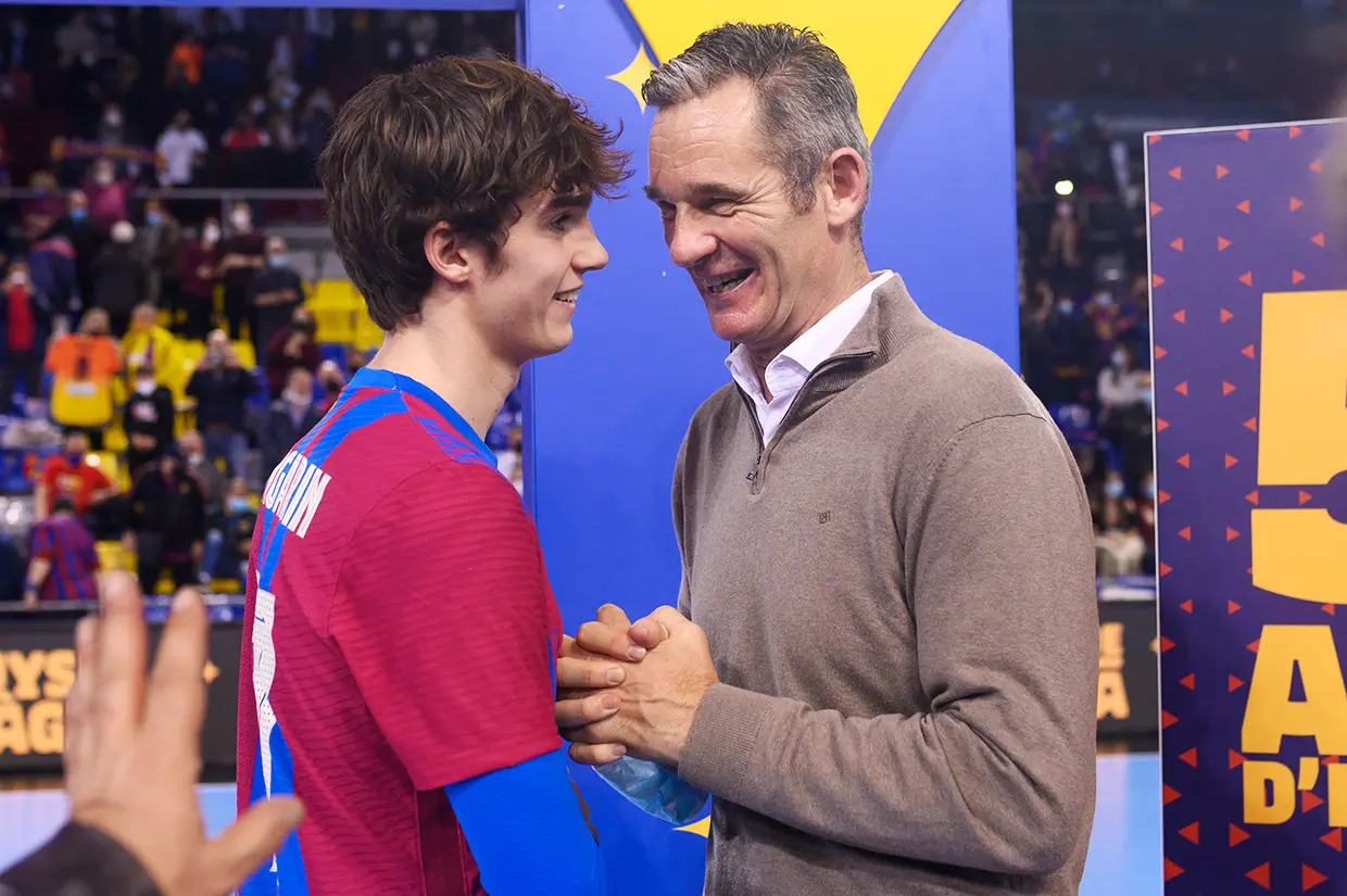 Pablo Urdangarin con su padre Iñaki Urdangarín