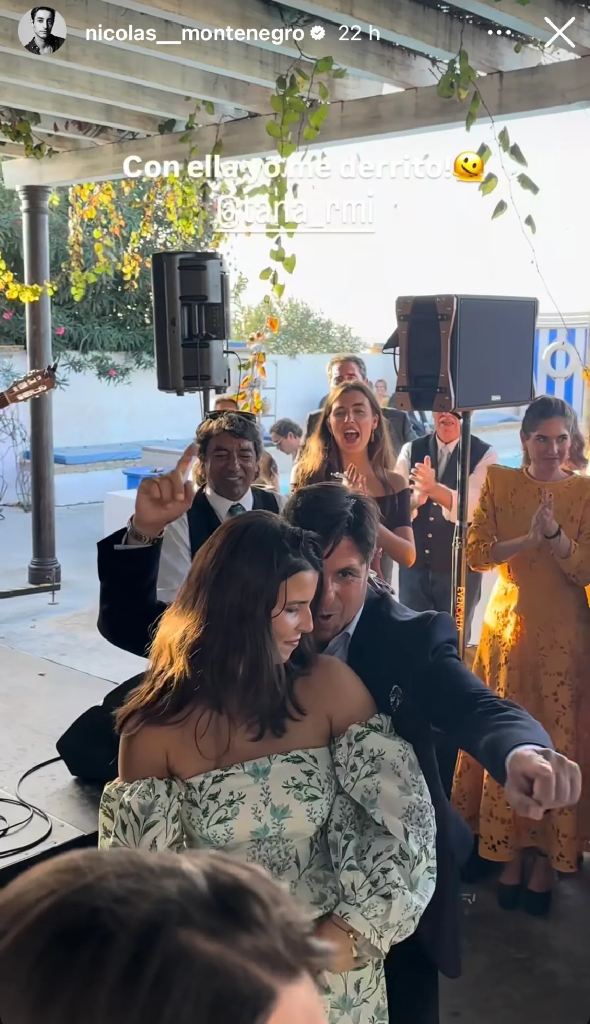 Tana y Fran Rivera bailando en la boda de Alberto Herrera y Blanca Llandres