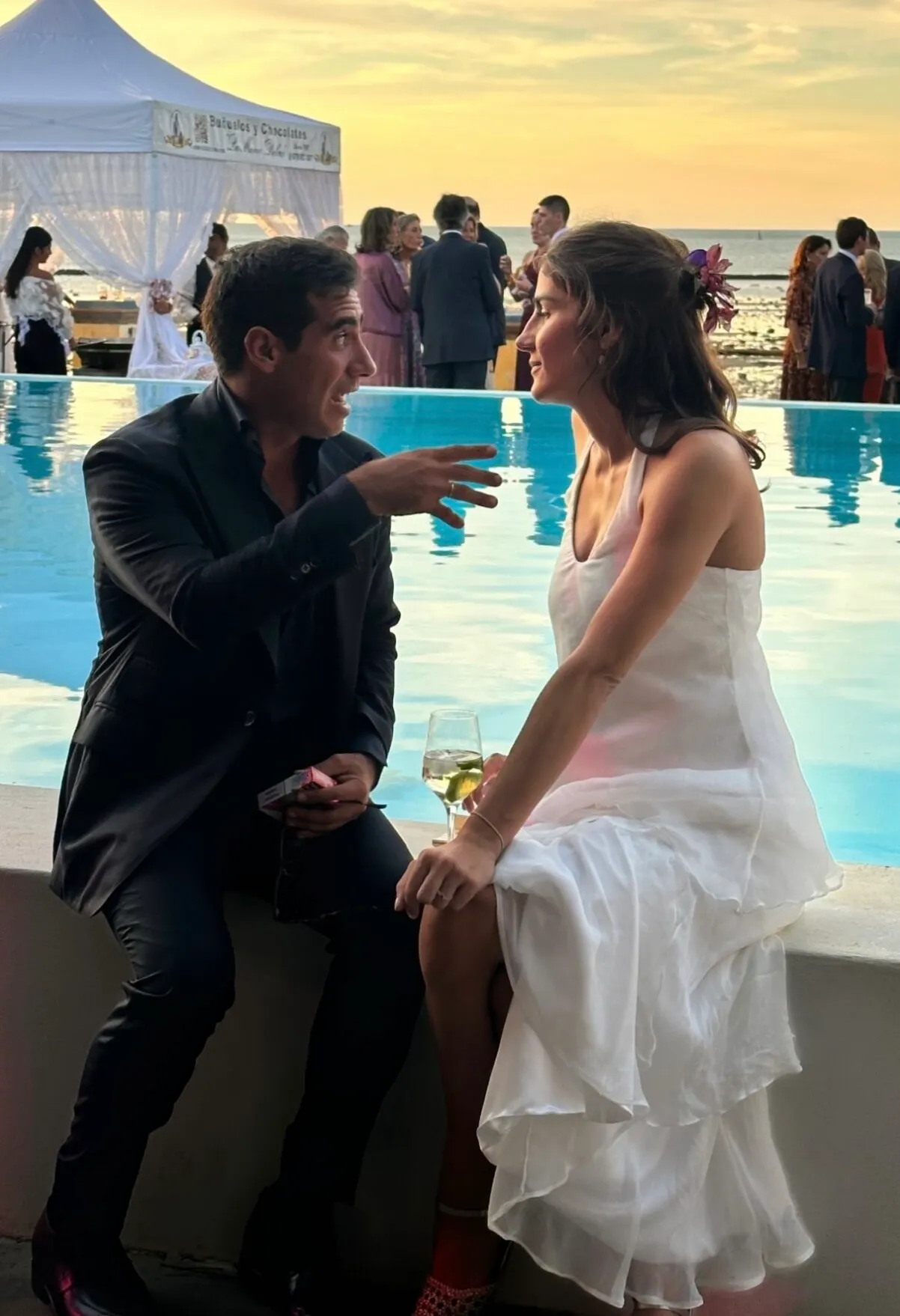 Alberto Herrera y Blanca Llandres recién casados. Redes sociales.