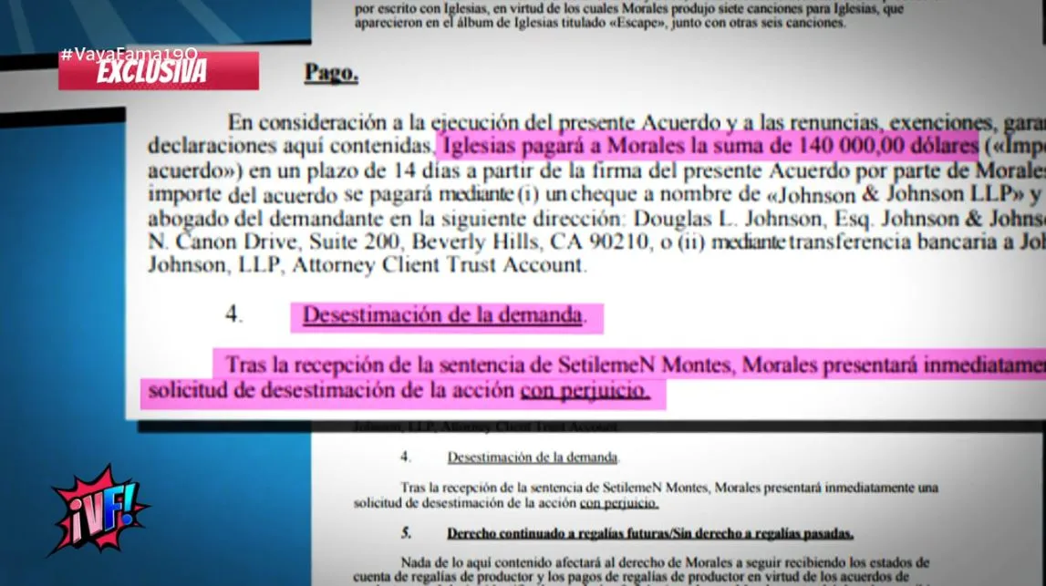 El productor Steve Morales ha demandado a Enrique Iglesias.