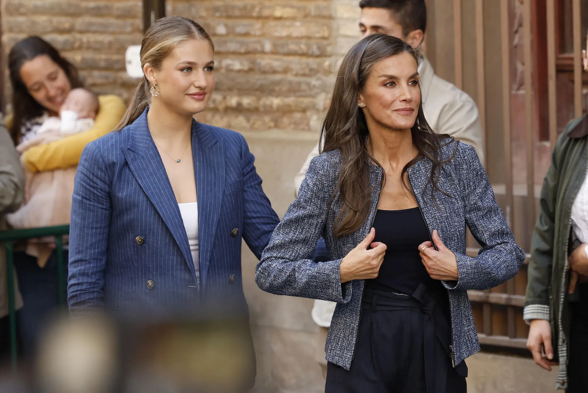 La reina Letizia y la princesa Leonor.