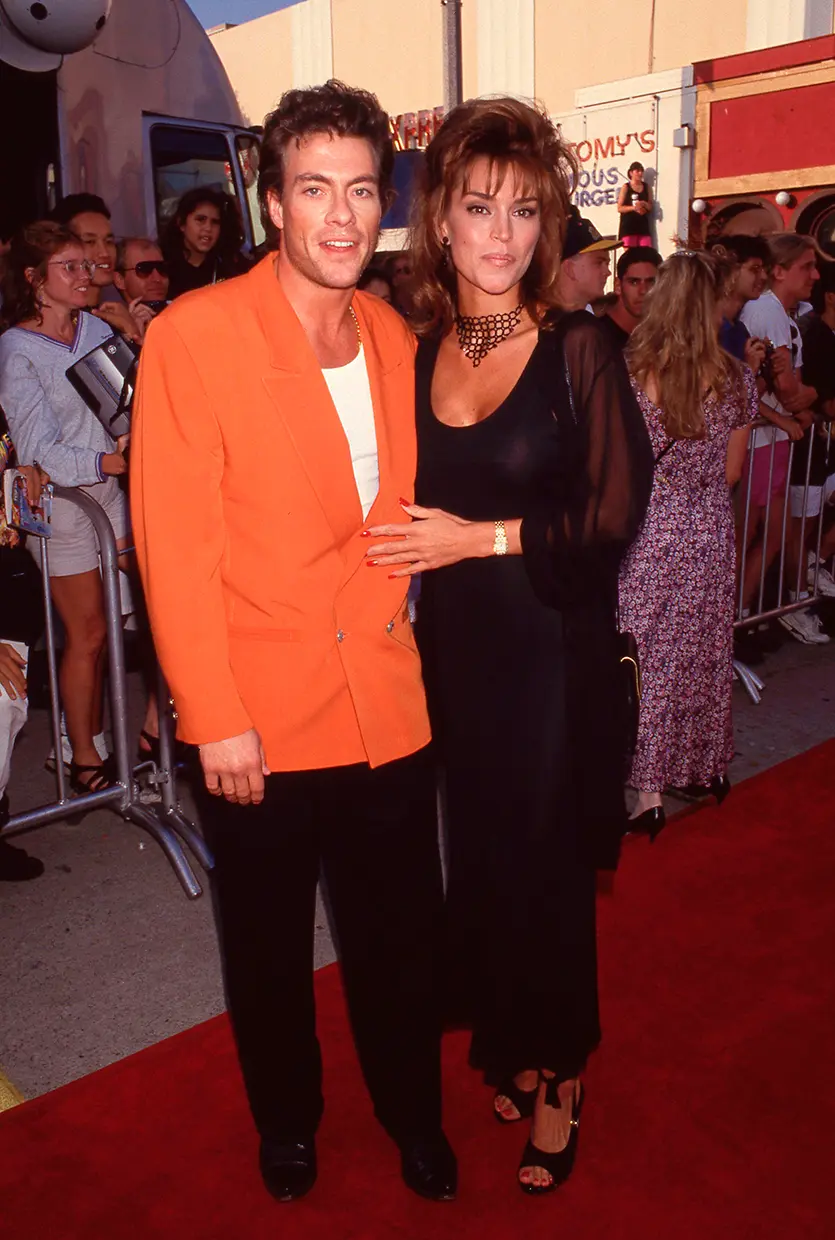 Jean Claude Van Damme con Darcy, su cuarta esposa, a la que fue infiel con la actriz australiana Kylie Minogue.