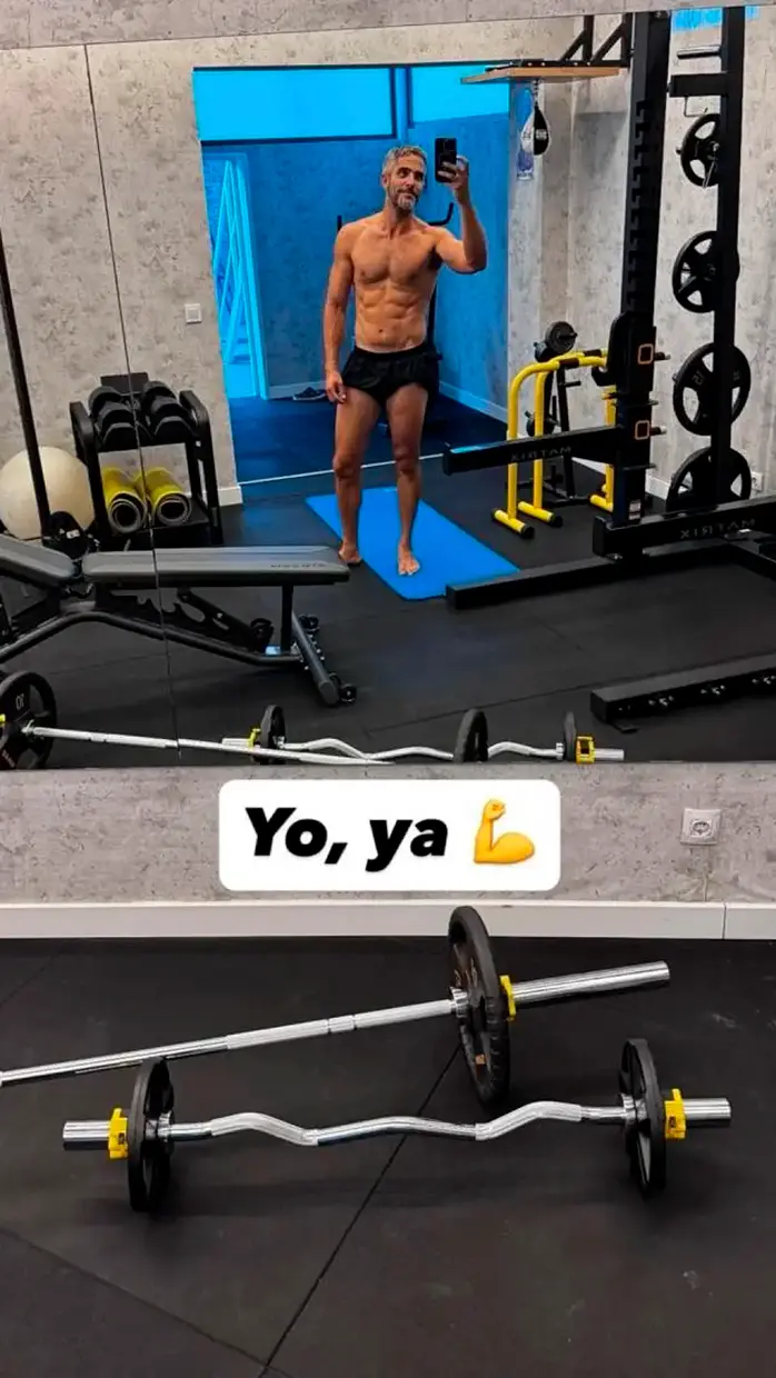 Roberto Leal en el gimnasio