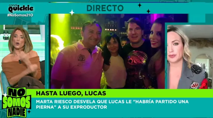 Captura de No somos nadie de una imagen de Andy y Lucas comentada por María Patiño y Marta Riesco