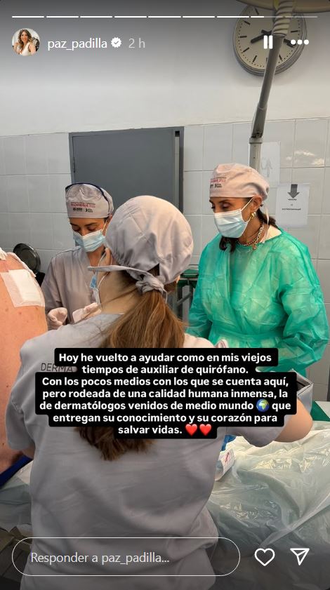 Paz Padilla, enfermera en un quirófano en Mozambique.